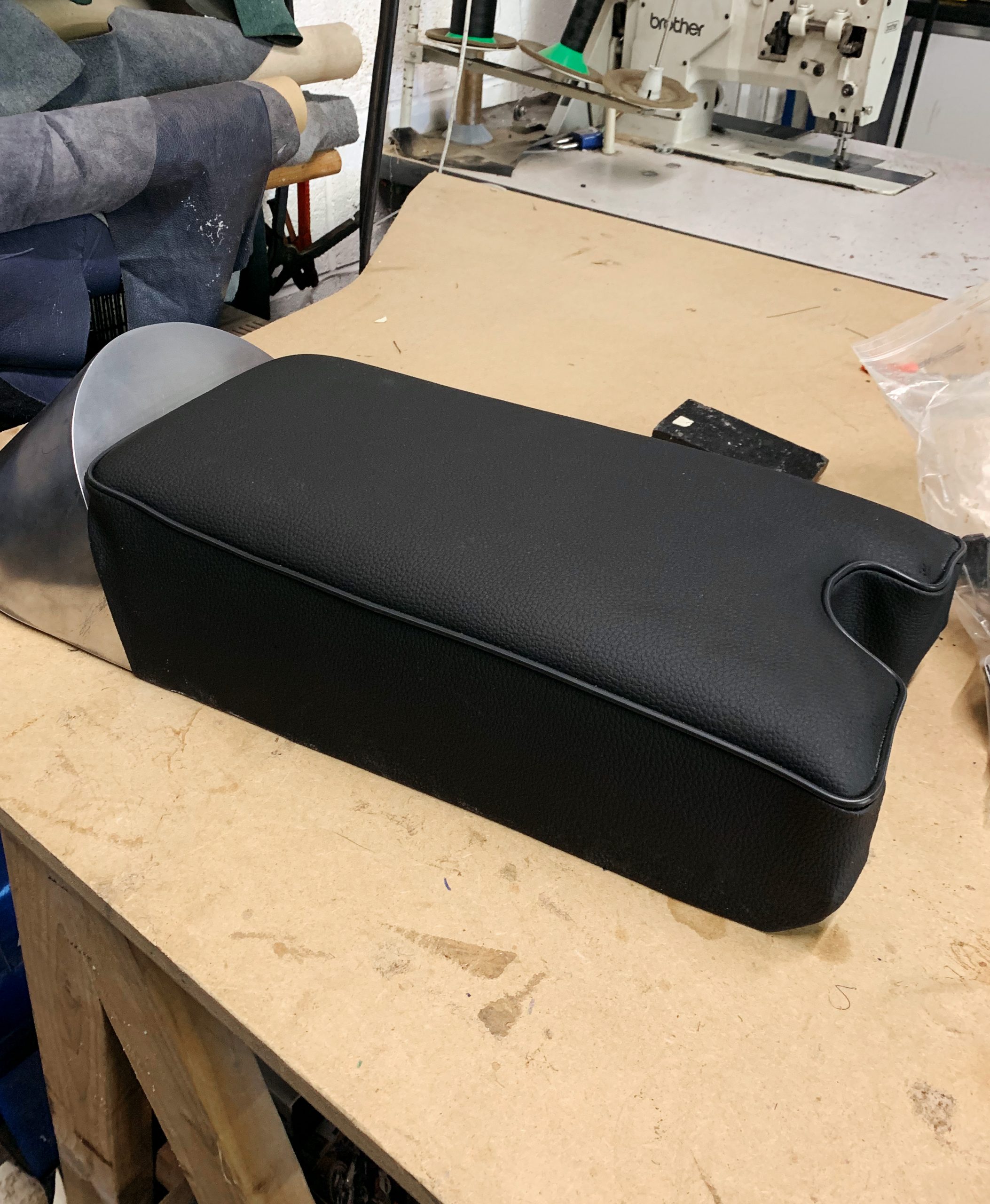 Black+leather+motorbike+seat+recovering