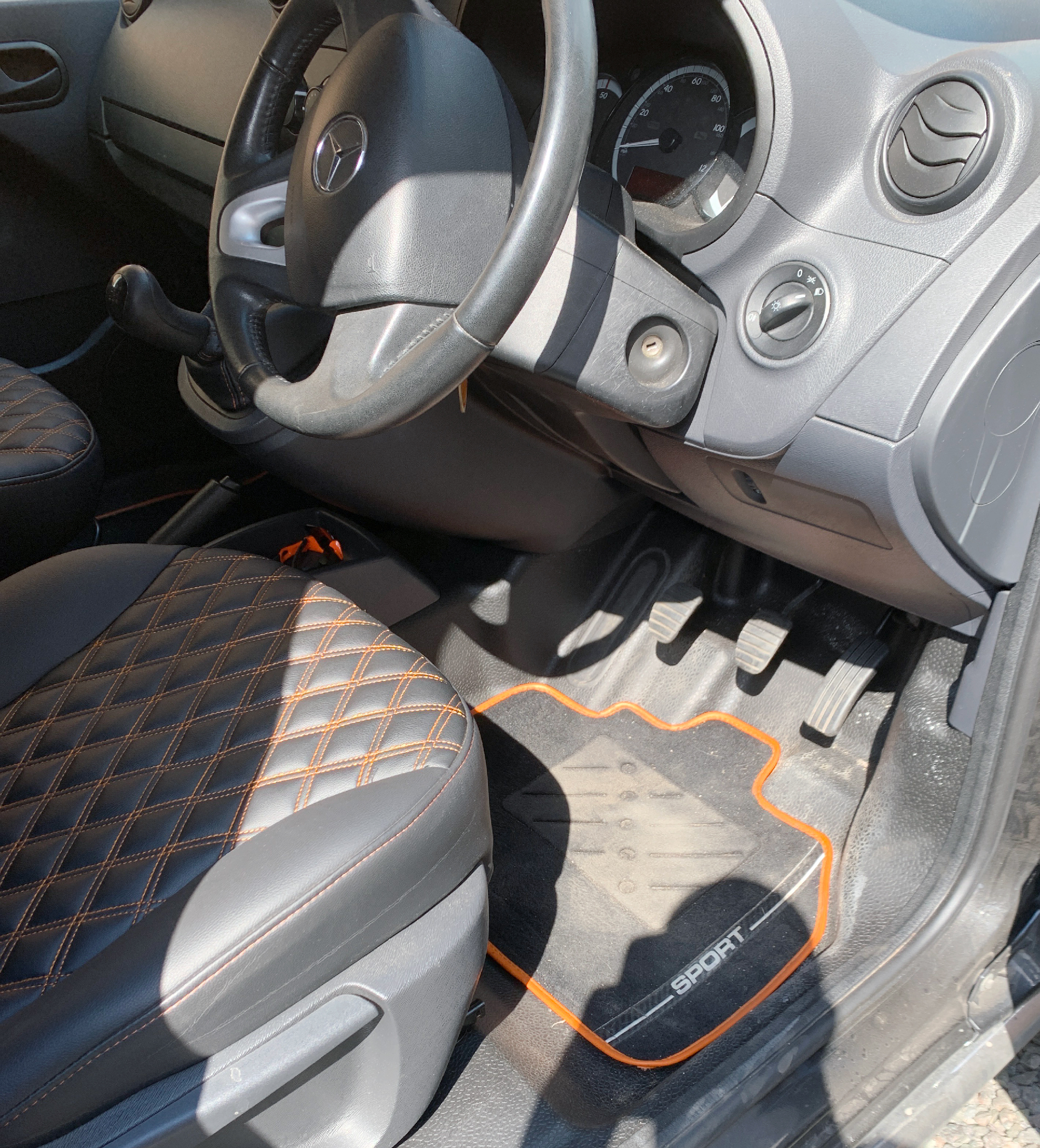 Grey+with+orange+accent+Mercades+van+upholstery